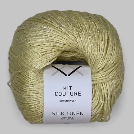 Silk linen garn fra Kit Couture i farven pastelgul