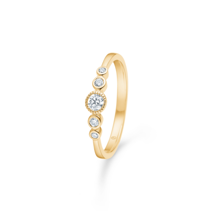 DIAMOND POETRY ring in 14 karat gold | Danish design by Mads Z