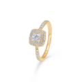 CAPRI ring in 14 karat gold with diamonds | Danish design by Mads Z