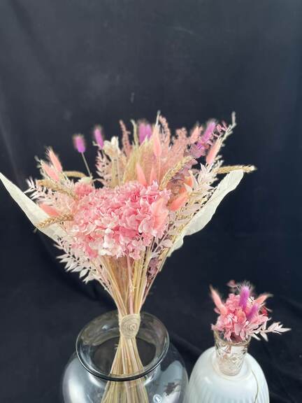 Morbarn buket med tørret blomster - evighedsbuket