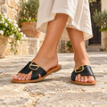 EasyFit 9112 Sandal – Sort vist på model