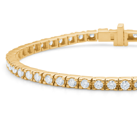 TENNIS armbånd i 14 karat guld med 2,50 ct. brillanter W.SI.