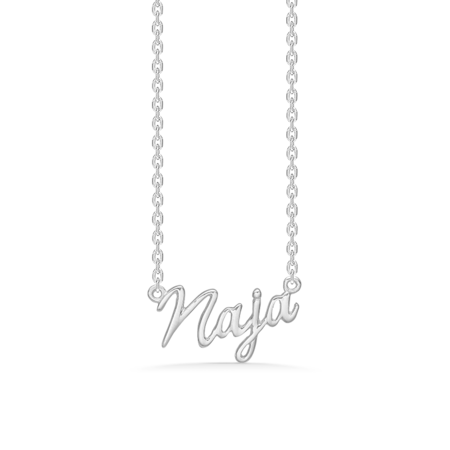 Name Tag Necklace Naja - necklace with name - name necklace in sterling silver