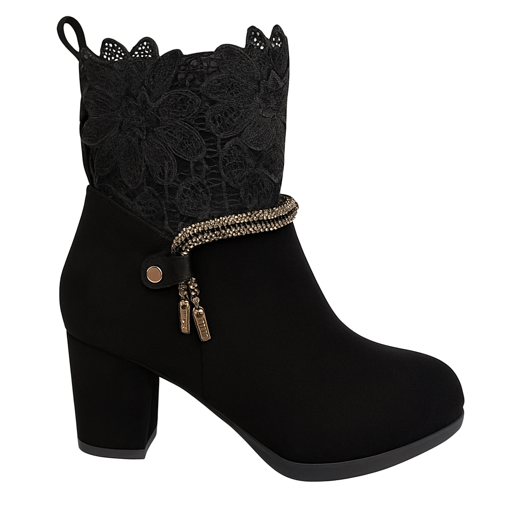 Noira Lace Charm Boot - 37