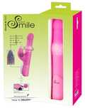 Sweet Smile Pearly Rabbit – pink rabbit vibrator i silikone med klitorisbunny, 7 vibrationer og 3 rotationsfunktioner.