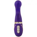 Vibe Couture Ravish Rabbit vibrator i blød silikone med dobbelt motor og metallic håndtag