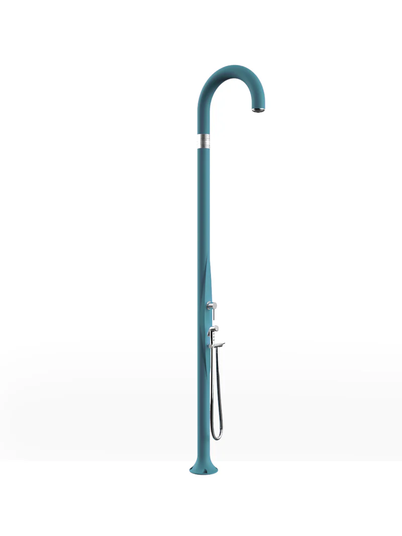 Arkema - FUNNY YIN T145 Außendusche mit Handbrause - Kalt- und Warmwasser - Türkis