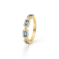 INDIGO ring in 14 karat gold with diamonds | Danish design by Mads Z