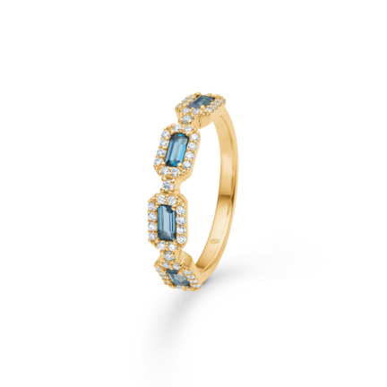 INDIGO ring in 14 karat gold with diamonds | Danish design by Mads Z