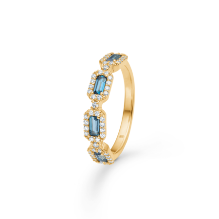 INDIGO ring i 14 karat guld med diamanter | Mads Z