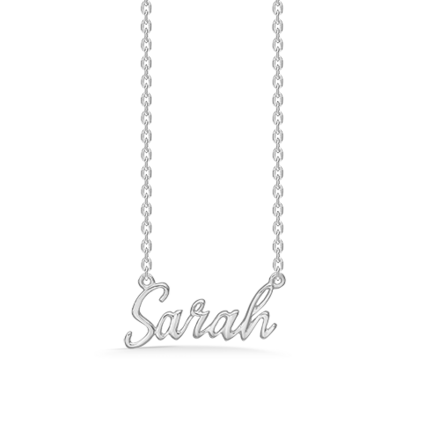 Name Tag Necklace Sarah - necklace with name - name necklace in sterling silver