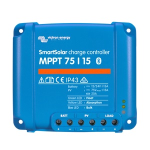 victron smartsolar mppt 75 15 solcelle regulator 12v 24v hos shop12volt