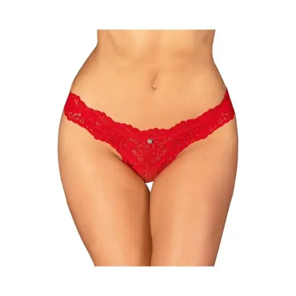 Røde blonde-trusser med åbent og sensuelt design