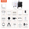 VEVOR 8KW kinafyr set fra siden – kompakt All-in-One design