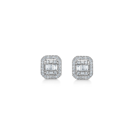 ELIZABETH diamantøreringe i 14 karat hvidguld | Mads Z