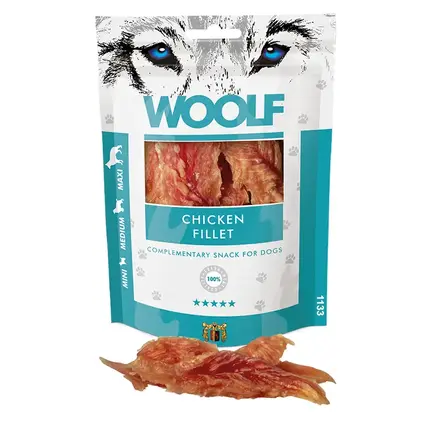 WOOLF Chicken fillet | 100 gram | Hundegodbidder med 94% kylling