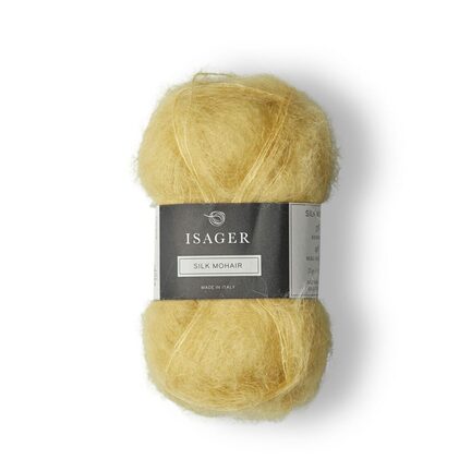garnogle isager silk mohair farve 59 lys gul