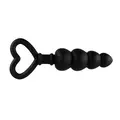Anal plug med hjerteformede silikoneperler i blød silikone