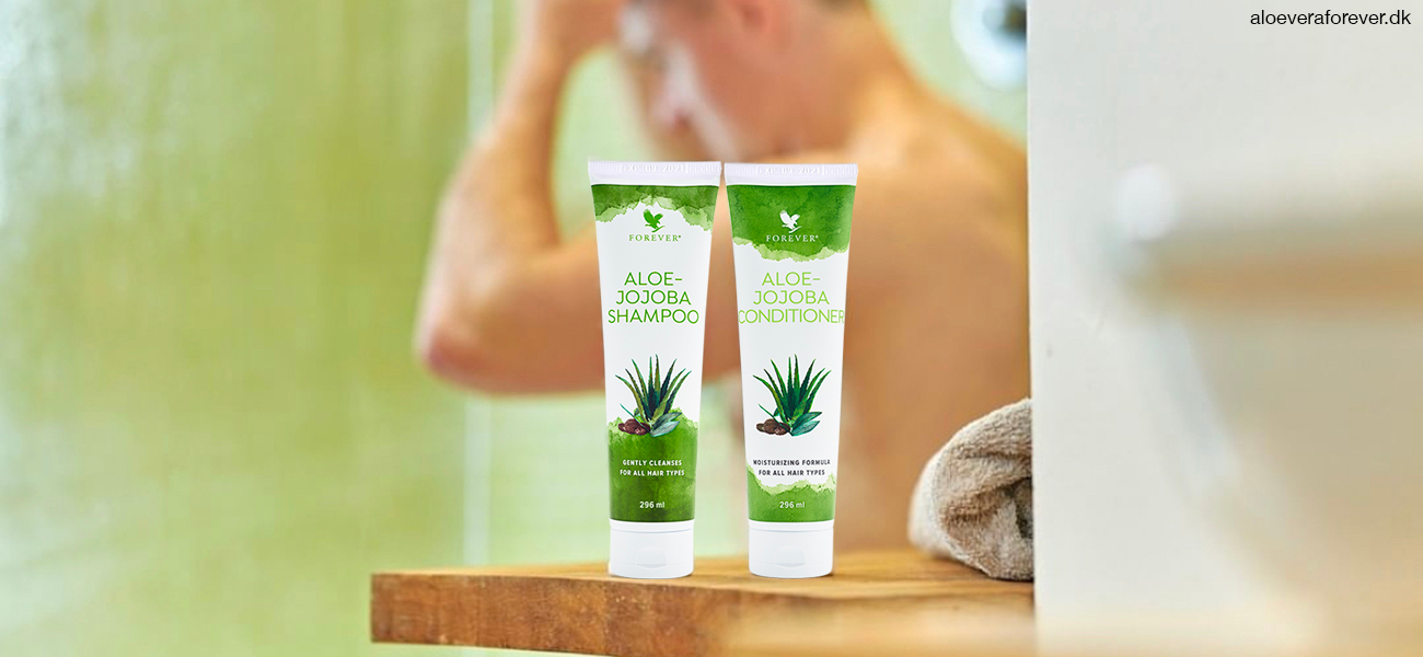 Aloe-Jojoba Shampoo og Aloe-Jojoba Conditioner hårpleje
