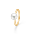 CROWN PEARL ring in 14 karat gold with pearl | Danish design by Mads Z