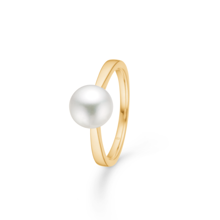CROWN PEARL ring in 14 karat gold with pearl | Danish design by Mads Z