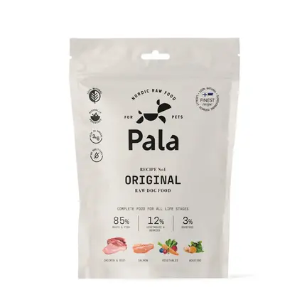 Pala Dry Raw Food Orginal 400g lufttørret barf med kylling, okse og laks