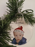 Julekugle med foto - min første jul