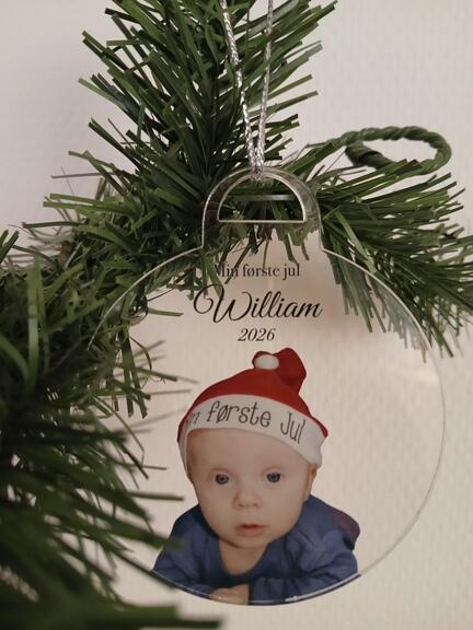 Julekugle med foto - min første jul