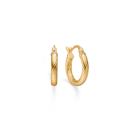 Lumin Spin hoops udført i 925 ren sterlingsølv belagt med slidstærk 18 karat forgyldning.