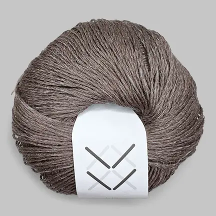Silk linen garn fra Kit Couture i farven trøffel