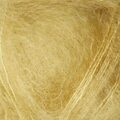 Close up af garnogle isager silk mohair farve 59 lys gul