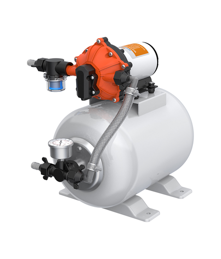 Seaflo trykvandssystem 12V med 8 liter akkumulatortank