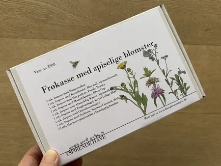 Frøkasse med spiselige blomster