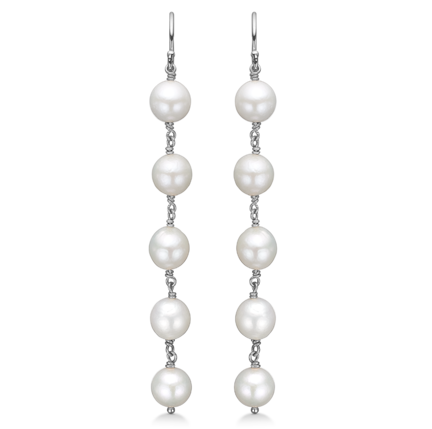 TREASURE silver earrings with pearls | Danish design by Mads Z