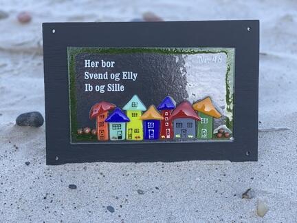 Navneskilt til huset