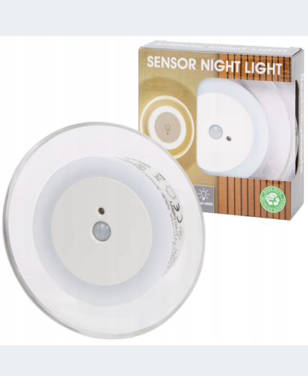 Trådløs sensor natlampe med varmt hvidt lys 20 lumen