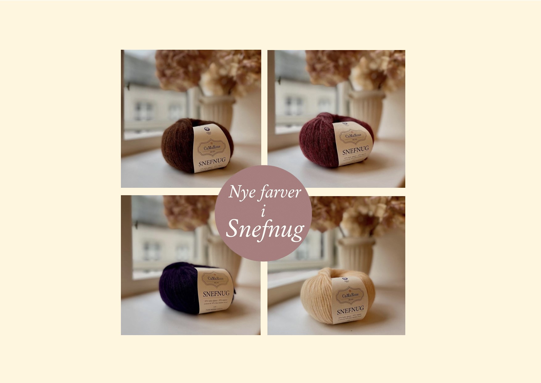 Fire nye farver i snefnug fra camarose