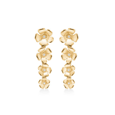 FLEUR øreringe i 14 karat guld med 0,029 ct. brillanter W.SI.