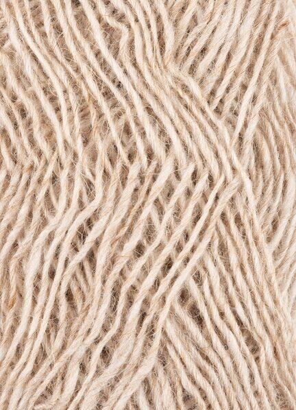 Close up af garnet fjallalopi fra istex i farven light moorit