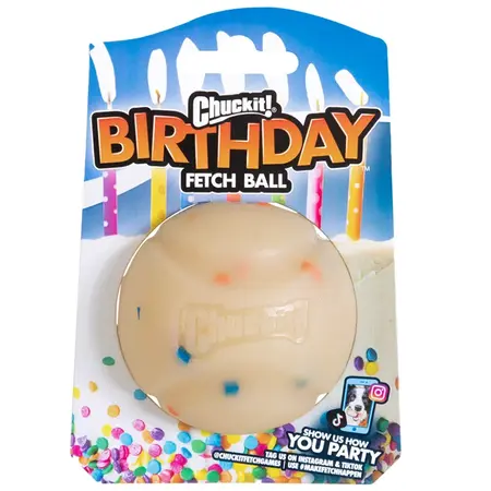 Chuckit Birthday Fetch Ball Medium i original emballage