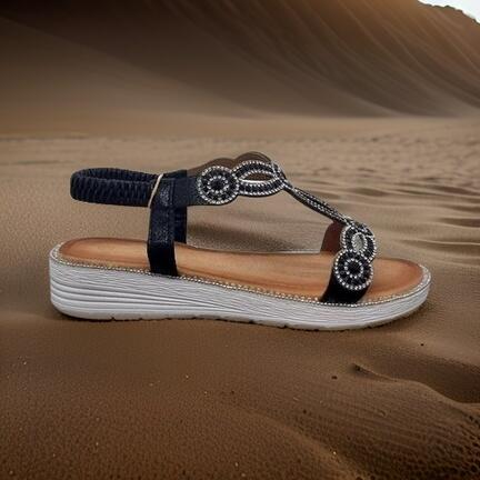 sorte sandaler