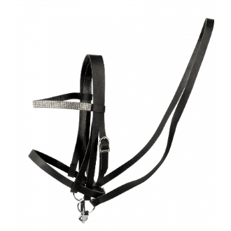 Cheval Roi trense til kæphest med hvide simili sten