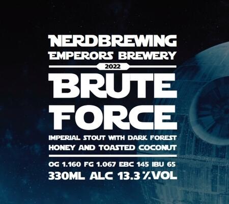 Nerd Brewing - Brute Force Imperial Stout With Dark Forest Honey & Toasted Coconut - DinØl.dk