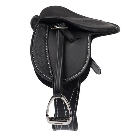 LeMieux Mini Toy Pony sadel i sort ægte læder