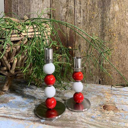 Lysestager fra glasjanne og MY Candle