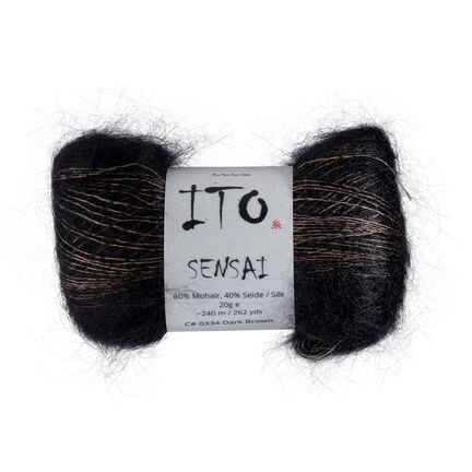 Garnet sensai fra ITO yarn i farven dark brown
