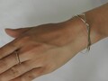 Dråbeformet sterling sølv armbånd