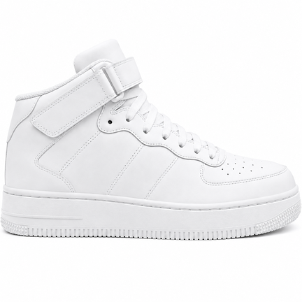 Hvid high-top sneaker med velcrorem