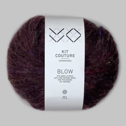 Blow garn fra Kit Couture i farven kaffe