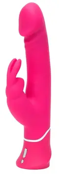 Pink Power Rabbit Vibrator i silikone med sugekop og fjernbetjening